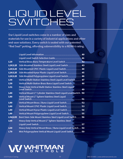 liquid level switch catalog